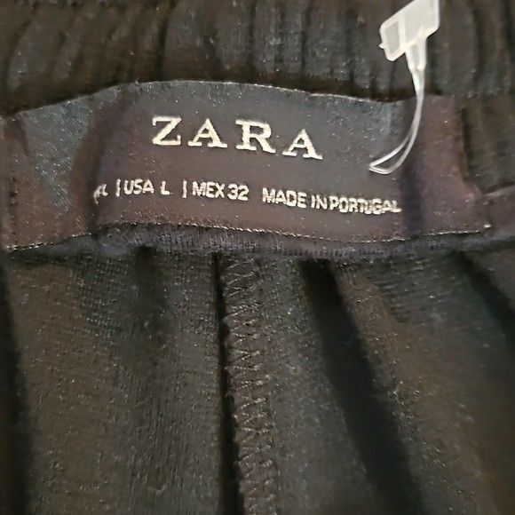 Zara Black Athletic jogger pants size Large - Picture 7 of 9